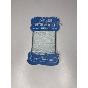 Vintage Glossilla SILVER Rayon Crochet Thread 60 Yards Brand New